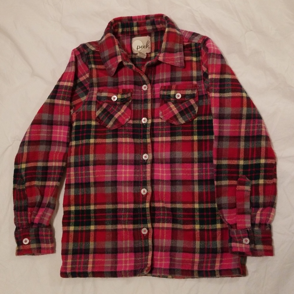 Girl's Peek Flannel Shirt